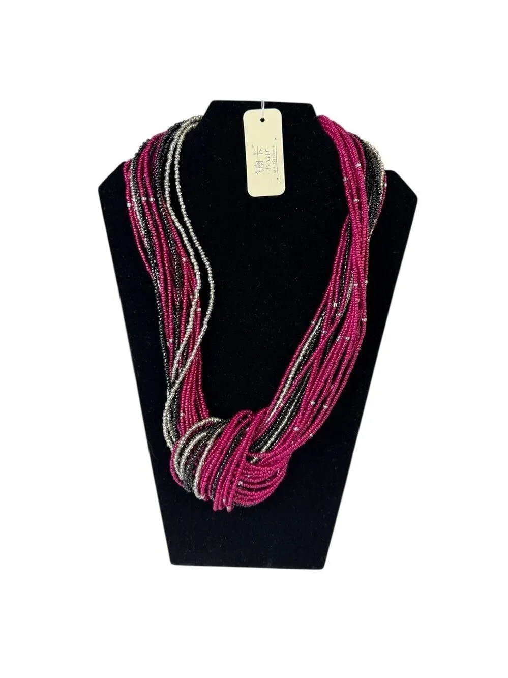 Bocar Multi Strand Beaded Knot Necklace
